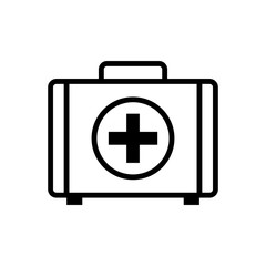 First aid kit icon in trendy flat style isolated on white background