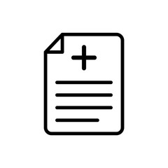 Medical sheet icon vector design template