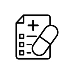 Medical sheet icon vector design template
