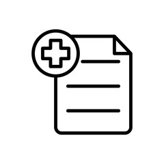 Fototapeta premium Medical sheet icon vector design template