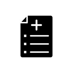 Medical sheet icon vector design template