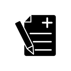 Medical sheet icon vector design template