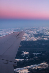 Fototapeta na wymiar Flying over the Alps