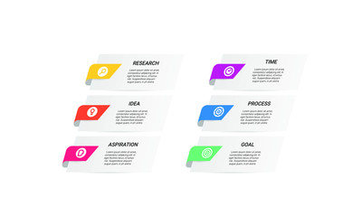 vector modern step Infographic stack chart design with icons and 6 options or steps. for business concept. Can be used for presentations banner, workflow layout, process diagram, flow chart