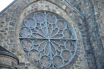Architectural details of decorative buildings in San Francisco, California  