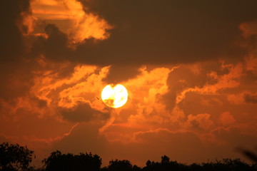 sunset in the sky