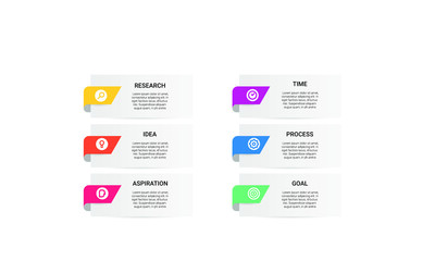 vector modern step Infographic stack chart design with icons and 6 options or steps. for business concept. Can be used for presentations banner, workflow layout, process diagram, flow chart