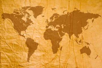 stylized image of map on old paper