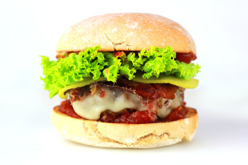 Hamburguesa ternera queso con bacon