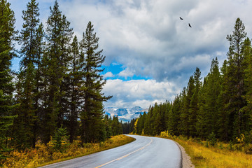 Great road crosses the Rockies