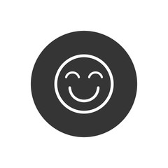 Fototapeta premium Emoji Happy Icon vector illustration flat style