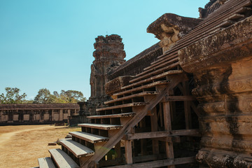 Obraz premium Angkor Wat Temple in Cambodia near Siem Reap city in Asia