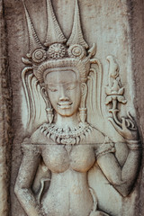 Angkor Wat Temple in Cambodia near Siem Reap city in Asia