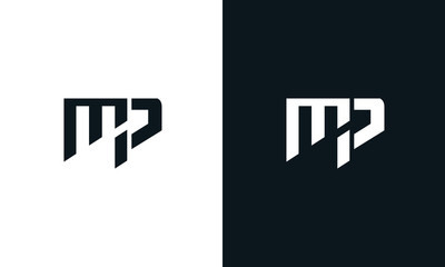 Abstract letter MP logo. This logo icon incorporate with two abstract shape in the creative process.
