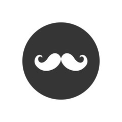 Mustache icon flat style. vector illustration flat style