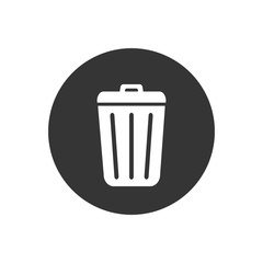Trash icon in trendy flat design.