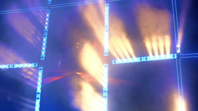 Professional stage  lighting for  show . slow motion 100p