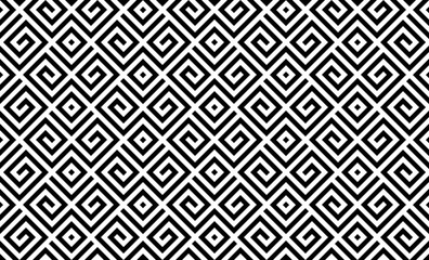 Abstract geometric pattern. A seamless vector background. White and black ornament. Graphic modern pattern. Simple lattice graphic design