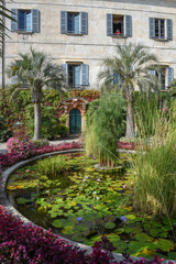 Fototapeta premium Ornamental floral garden and park of Madre island on lake Maggiore, Italy