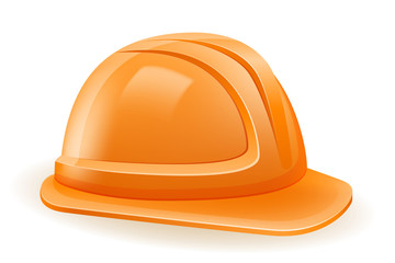 plastic helmet to protect the head in construction or repair stock vector illustration