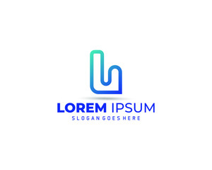 Fototapeta premium L Letter logo design template