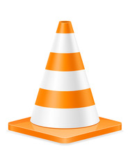 plastic traffic cone to limit traffic transport stock vector illustration