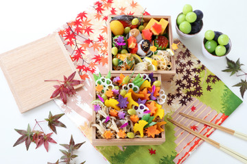 秋の吹き寄せご飯のお弁当