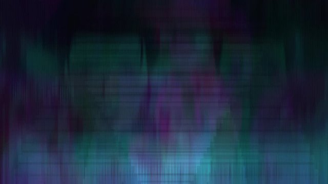 conceptual animation of distorted digital transmission with colorful scramble ghost images and  glitch noise effects. visualization of binary vertical scan lines transmission with strange trippy style
