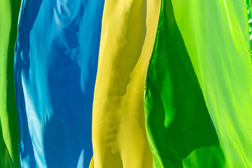 Multi-colored flags as an abstract background