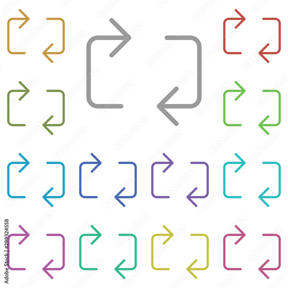 Poster arrow, repeat icon. simple thin line, outline vector element of arrow icons set for ui and ux, websi