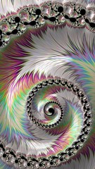 Artfully 3D rendering fractal, fanciful abstract illustration and colorful designed pattern