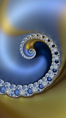 Artfully 3D rendering fractal, fanciful abstract illustration and colorful designed pattern