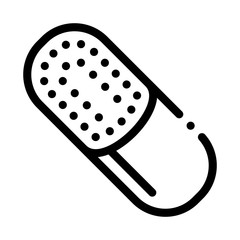 Capsule Supplements Icon Vector Thin Line. Contour Illustration