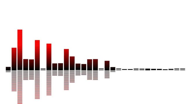 Noisy VDU Abstract Audio Sound Wave Waveform Bar Visualizer Pattern Display