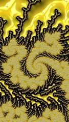 Artfully 3D rendering fractal, fanciful abstract illustration and colorful designed pattern