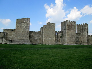 Fototapeta na wymiar The walls of the medieval fortress in Smederevo, Serbia