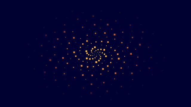 3d Spiral Platform of Stars in Abstract Blue Space Endless Loop