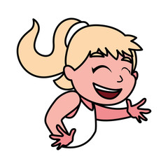 Isolated girl cartoon vector design