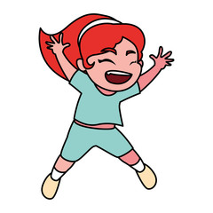 Isolated girl cartoon vector design