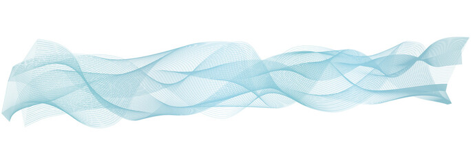 abstract blue wave lines on white background