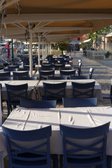 Beautiful streets and cafes of Greece