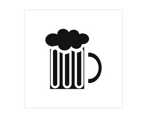 beer jar shaped simple icon vector