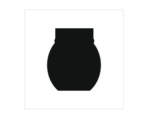 honey jar shaped simple icon vector