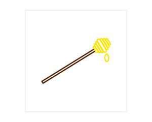 honey stick shaped simple icon vector