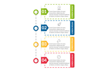 step infographic or process infographic template design . business infographic concept for presentations, banner, workflow layout, process diagram, flow chart and how it work