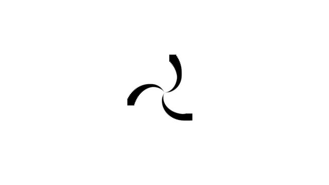Abstract Spiral Spinning Logo Effect Animation Endless Loop Mask