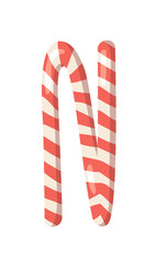 Cartoon vector illustration Christmas Candy Cane. Hand drawn font. Actual Creative Holidays sweet alphabet and letter