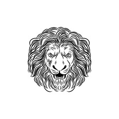 Wild Lion Vector Icon Logo Template