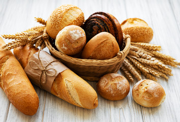 Assortment of baked bread