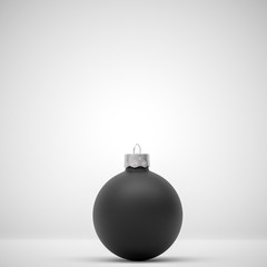 Matte black modern Christmas ball